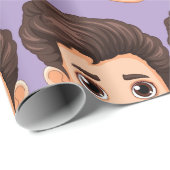 Custom Face Personalized Birthday Wedding ラッピングペーパー (ロールコーナー)