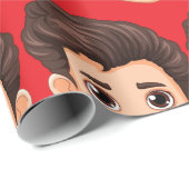 Custom Face Personalized Birthday Wedding ラッピングペーパー (ロールコーナー)