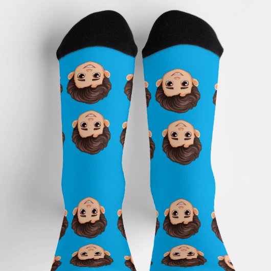 Custom Face Personalized Photo Picture  ソックス (上部)