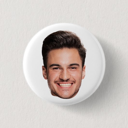 Custom Face Photo 缶バッジ (正面)