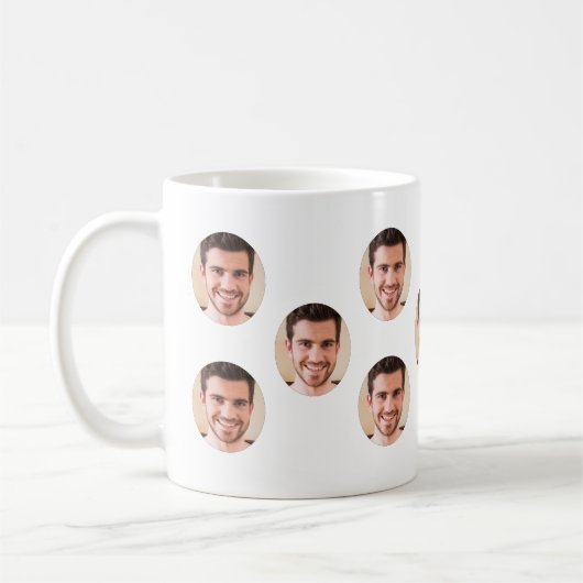Custom Face Photo Personalized Coffee Mug コーヒーマグカップ (左)