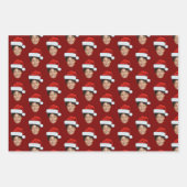 Custom Face Photo Santa Claus Hat Christmas Gift ラッピングペーパーシート (正面3)