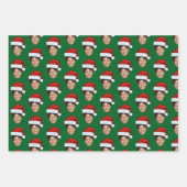 Custom Face Photo Santa Claus Hat Christmas Gift ラッピングペーパーシート (正面2)