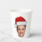 Custom Face Photo Santa Hat Christmas 紙コップ (裏面)