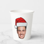 Custom Face Photo Santa Hat Christmas 紙コップ (正面)