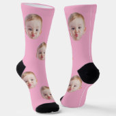 Custom Face Socks Gift Personalized Kids Mens Dad ソックス (傾斜あり)