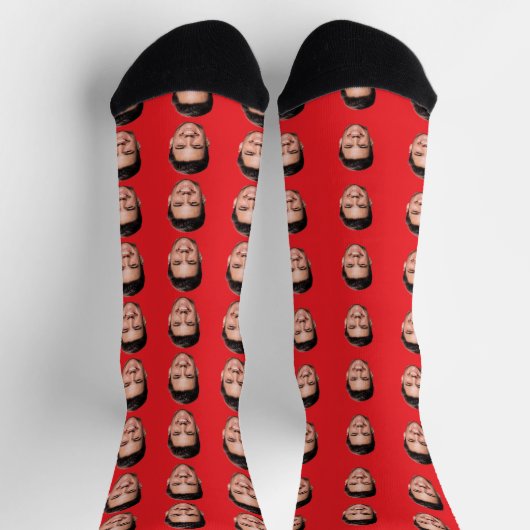  Custom Face Socks, Personalized Face ソックス (上部)
