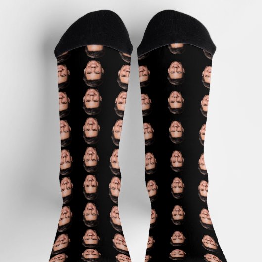  Custom Face Socks, Personalized Photo Picture ソックス (上部)