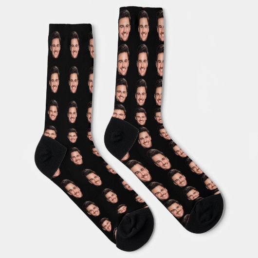  Custom Face Socks, Personalized Photo Picture ソックス (右)