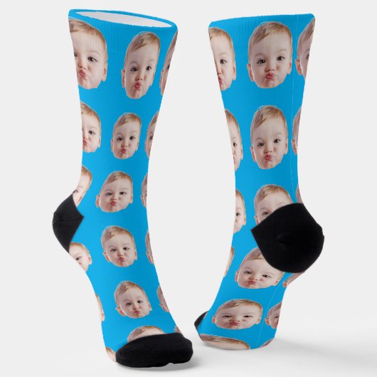 Custom Face Socks Personalized Photo Picture Socks ソックス (傾斜あり)
