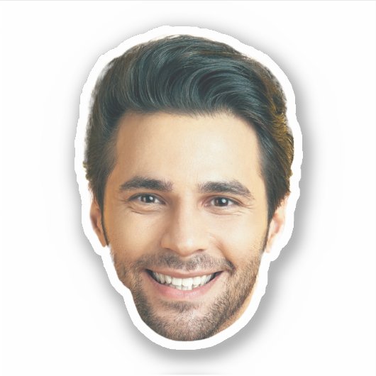 Custom Face Sticker | Face and Photo Man Label シール (正面)