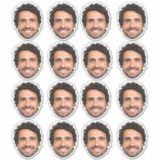 Custom Face Sticker – Personalized Photo Sticker シール (正面)