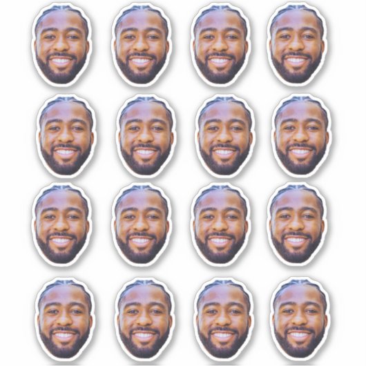 Custom Face Stickers Personalized Face Photo  シール (正面)