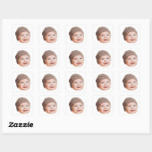 Custom Face Stickers Personalized Face Photo スクエアシール (シート)