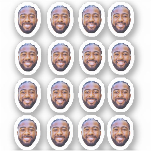 Custom Face Stickers, Personalized Photo シール (正面)