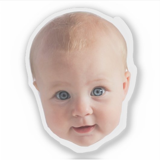 Custom Face Stickers – Personalized Photo Decals シール (正面)