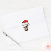 Custom Face Stickers, Photo Santa Hat Christmas ラウンドシール (封筒)