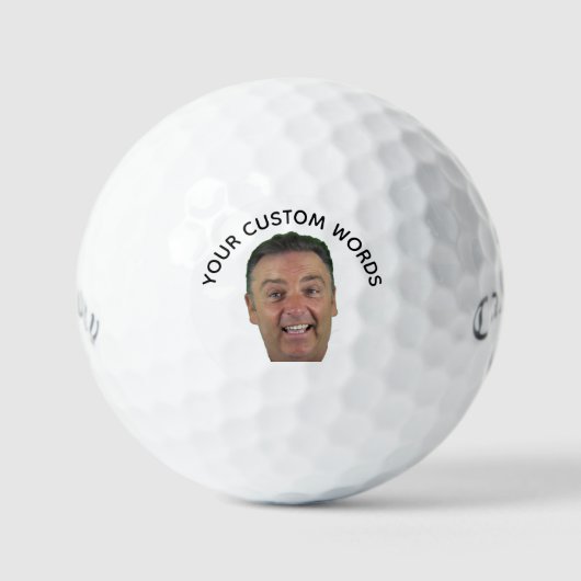 Custom Face & Text – Funny Gift for Golfers  ゴルフボール (正面)
