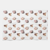 Custom Face, Unique Family Gift 3 Photos Face キッチンタオル (横)