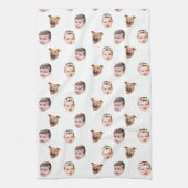 Custom Face, Unique Family Gift 3 Photos Face キッチンタオル (縦)