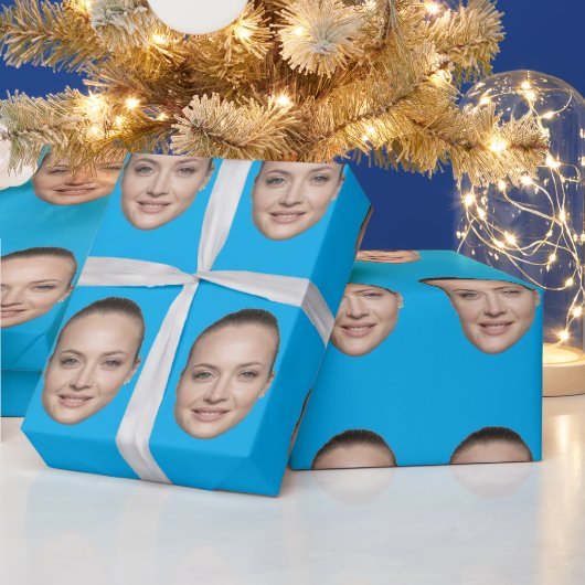 Custom Face Wrapping Paper Personalized Gift  ラッピングペーパー (クリスマス)