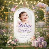 Custom Fairy First Birthday Acrylic Welcome Sign アクリルサイン