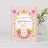 Custom Fairytale Princess Invitations for Girls 招待状 (スタンド正面)