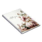 Custom Fall Design with Pumpkins and Flowers ノートブック (右側)