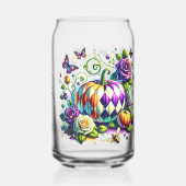 Custom Fall Thanksgiving Pumpkin, Gift for Her ガラス缶 (裏面)