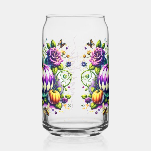 Custom Fall Thanksgiving Pumpkin, Gift for Her ガラス缶 (右)