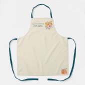 Custom Fall with Pumpkin & Florals エプロン (正面)