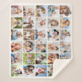 Custom Family 30 Photo Collage Cute Memories シェルパブランケット (正面)