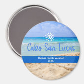 Custom Family Cabo San Lucas Vacation Christmas マグネット (正面/裏面)