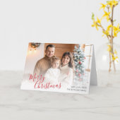 Custom Family Christmas Greeting Card カード (黄色い花)