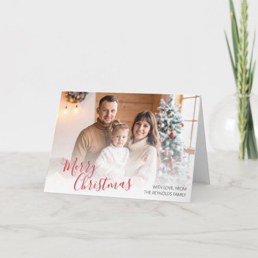 Custom Family Christmas Greeting Card カード (正面)