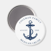 Custom Family Cruise Ship Nautical Anchor マグネット (正面/裏面)