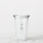 Custom Family Cruise Ship Nautical Anchor Swag アクリルタンブラー (裏面)