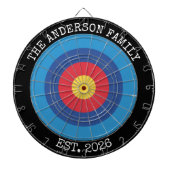 Custom Family Dartboard Personalized Name  Gift ダーツボード (正面)