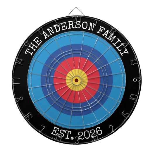Custom Family Dartboard Personalized Name  Gift ダーツボード (正面)
