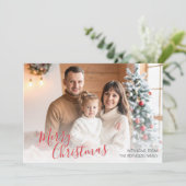 Custom Family Flat Christmas Greeting Card サンキューカード (スタンド正面)