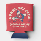 Custom Family Friends Group Ski Trip Snowboard 缶クーラー (裏面)