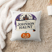 Custom Family Haunted Home Pillow - Personalized H クッション (ブランケット)