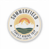 Custom Family Hiking Trip Modern シール (正面)