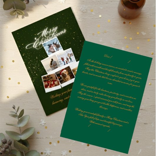Custom Family Holiday Card – Photos & Message サンキューカード