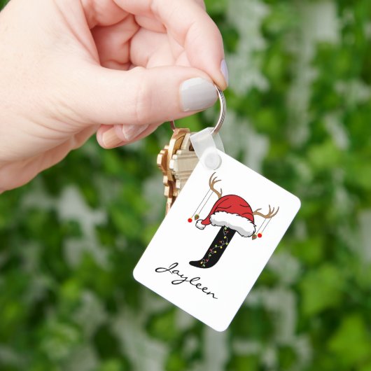 Custom Family Holiday Keychain for Mom or Dad キーホルダー (手)