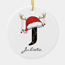 Custom Family Holiday Ornament for Mom or Dad セラミックオーナメント