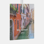 Custom Family Italy Trip Photo  ガラスオーナメント (正面右)