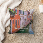Custom Family Italy Trip Photo  クッション (ブランケット)