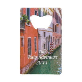 Custom Family Italy Trip Photo  クレジットカード栓抜き