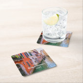 Custom Family Italy Trip Photo スクエアペーパーコースター (インサイチュ)